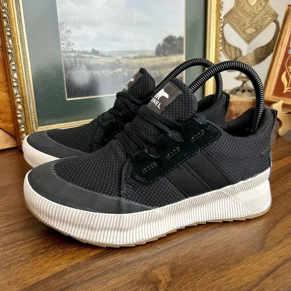 Sorel Women's Out N About III Low Sneakers Shoes Black Sea Salt Size US 7 - Picture 15 of 16